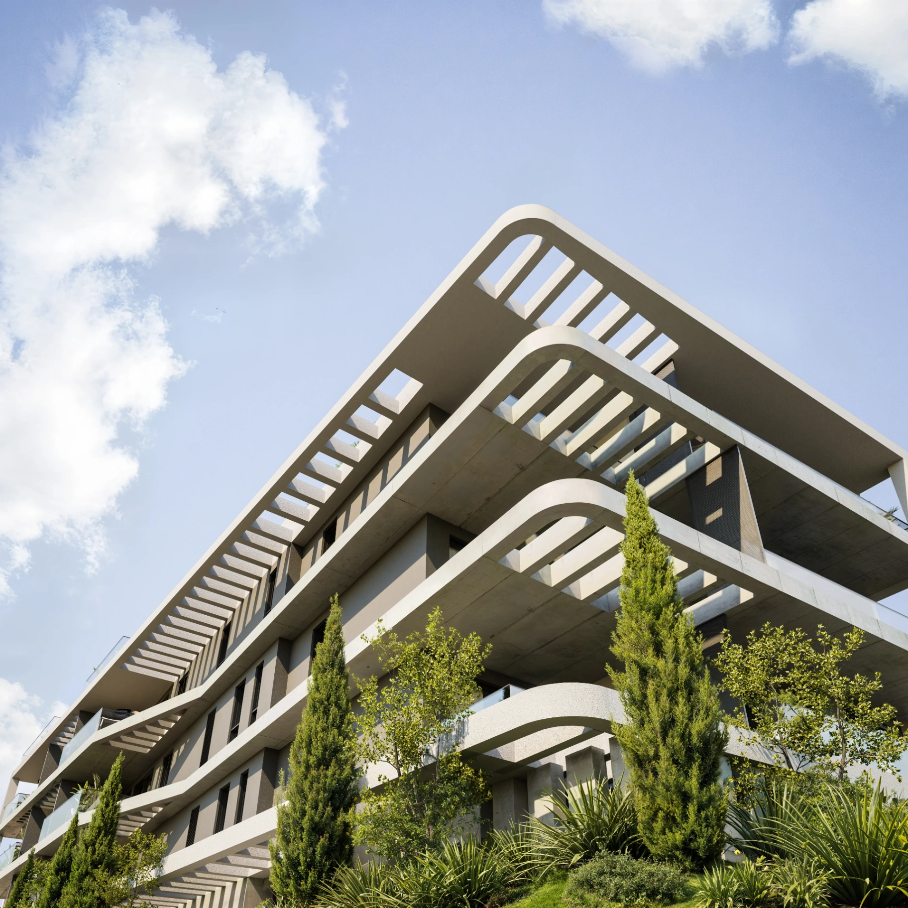 NEON rooftop pergola and structural elements